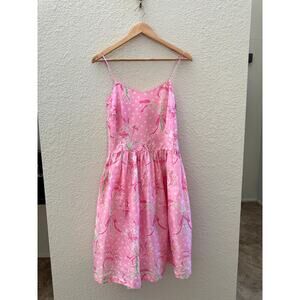 Vintage 90's Lilly Pulitzer Pink Floral Nikita Silk Blend Cocktail Dress